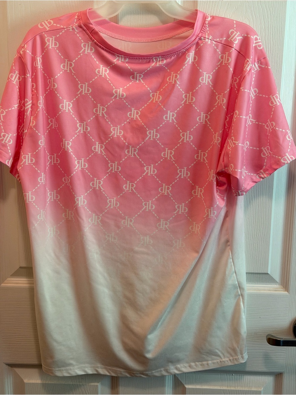 Pink Ombre Logo Print Active Tee
